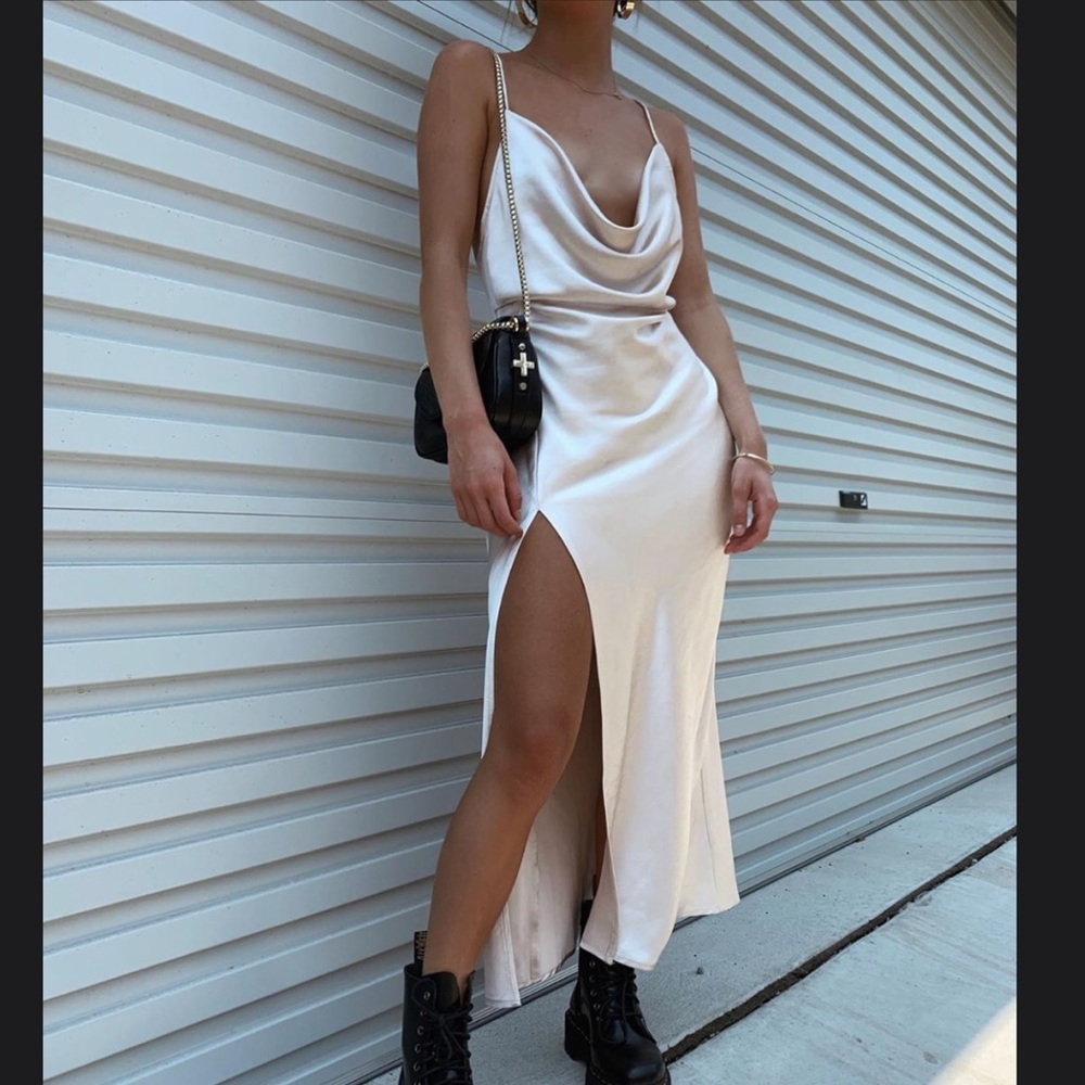 Lioness ivory slip dress